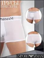 Мужские трусы боксеры белые Emporio Armani 111389_CC729 00010 L (50)