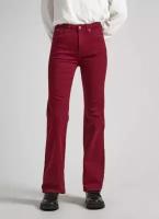 Pepe Jeans London, Брюки женские, цвет: бордовый, размер: 26/32