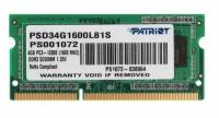 Модуль памяти для ноутбука SODIMM 4GB PC12800 DDR3L PSD34G1600L81S PATRIOT