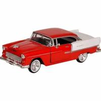 Машина металлическая Motormax 73229 1955 Chevy Bel Air красный 1:24