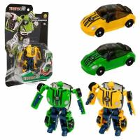 Робот-трансформер 1toy Transcar mini в ассортименте 2 вида желтый и зеленый