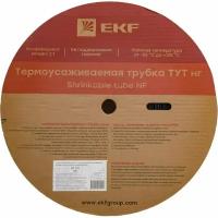 Трубка термоусадочная ТУТ нг 8/4 черн. (уп.100м) EKF tut-8-b