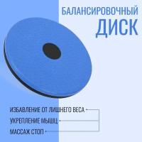 Диск здоровья синий 797-293, диаметр 24,5 см / Тренажер для живота, спины и бедер