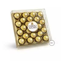 Ferrero Rocher из молочного шоколада, с начинкой из крема и лесного ореха, 300 г, пластиковая коробка, 24 шт. в уп