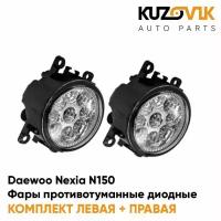 Фары противотуманные светодиодные комплект Daewoo Nexia N150 (2 штуки)