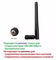 Антенна для Wi-Fi CF-002 RP-SMA, 2.4 ГГц, 2-3 дБи, 50 Вт, 50 Ом, всенаправленный [черный]