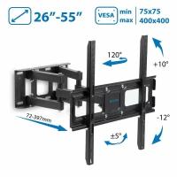 Кронштейн для телевизора на стену / крепление наклонно-поворотное Tuarex OLIMP-406 / до 55 дюймов / vesa 400x400