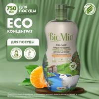 Средство для мытья посуды, овощей и фруктов BioMio Bio-Care с эфирным маслом мандарина, антибактериальное, 750 мл