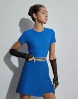 Синяя юбка-шорты для девочки 12-13 лет