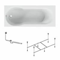 Ванна акриловая AM.PM X-Joy 170x70 3 в 1: ванна, каркас, слив-перелив, душевая и релакс зоны, литьевой акрил, вакуумная формовка, усиленный корпус