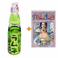 Набор Манга One Piece. Большой куш. Кн.5. Только вперед! + Напиток газированный Ramune Lemonade Melon Вкус дыни 200мл