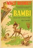 Плакат, постер на бумаге Бэмби (Bambi, 1942г). Размер 21 х 30 см
