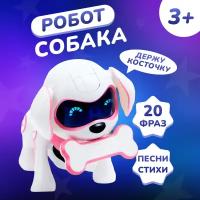 Робот игрушка IQ BOT собака Чаппи с русским озвучиванием, световыми и звуковыми эффектами, цвет розовый