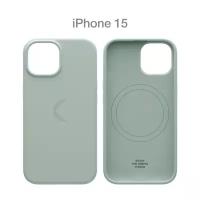 Силиконовый чехол COMMO Shield Case для iPhone 15, с поддержкой беспроводной зарядки, Commo Gray