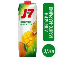 Нектар J7 Апельсин-Манго-Маракуйя, с мякотью, 0.97 л