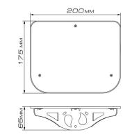 Кронштейн-полка для DVB-T2 ресиверов, тюнеров на стену Trone DVD-mini, черный