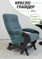 Кресло-качалка с маятниковым механизмом Glider Элит, цвет изумрудный / зеленый