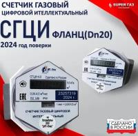 Счетчик газовый СГЦИ-4-20/Ф фланец (Dn20) (омега) 2024г