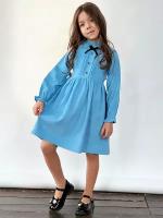 Платье Бушон, размер 128-134, голубой