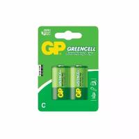 Элемент питания солевой GP Greencell R14 C блистер 2 шт