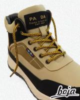 Шнурки для обуви BOJA (ЭФА), круглые, желтые / коричневые, 100 см, для кроссовок; ботинок; кед; бутсов