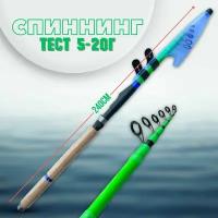 Спиннинг телескопический shimano pro hunter тест 5-20 грамм / спиннинг для рыбалки 240 см