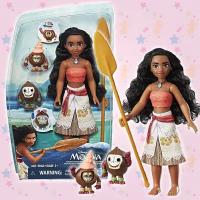 Кукла Моана Какамора в комплекте с нарядом, ожерельем, веслом и 2 фигурками