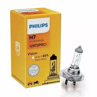 Лампа автомобильная галогенная Philips Vision +30% 12972PRC1 H7 12V 55W PX26d 1 шт