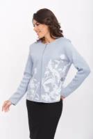 Пиджак Текстильная Мануфактура, размер 48, белый, голубой