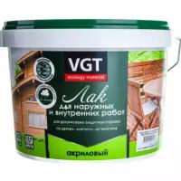 Лак акриловый для наружных и внутренних работ Vgt, матовый, 2,2 кг