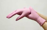 Перчатки Нитриловые смотровые Basic Sensitive Pink, 50 пар/100 шт, размер M