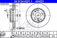 Диск Тормозной Передний Renault Duster/Megane Iii/Fluence /Vent D=280mm Ate 24.0124-0221.1 Ate арт. 24.0124-0221.1