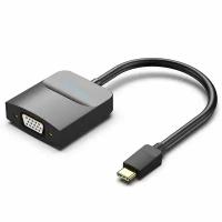 Мультимедиа конвертер Vention USB Type C M/VGA 15F, Черный