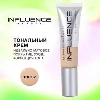 Influence Beauty тональная основа Skinnovation I Matte матирующая, корректирующая, с витаминами Е, С и А, 25мл, 25 мл/25 г, оттенок: 02 светло-бежевый, 1 шт