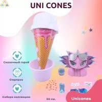 Игрушка Unicones Мороженое сюрприз единорог Белый 30 см