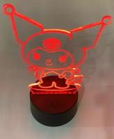 Светильник Куроми TAYMLUX, ночник декоративный детский светодиодный беспроводной 3д, 3d неоновый настольный на батарейках аниме 7 цветов