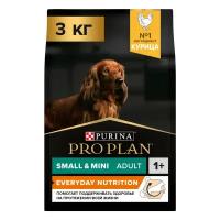 Сухой корм Pro Plan Optibalance для взрослых собак мелких и карликовых пород с высоким содержанием курицы, 3 кг