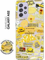 Силиконовый чехол Hippie Stickers на Samsung Galaxy A52 / Самсунг А52