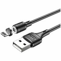 Магнитный кабель Hoco X52 Sereno, USB - Lightning, 1м, черный