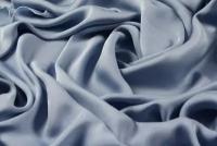 Ткань дымчато-голубой сатин из шелка