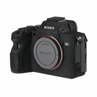 Силиконовый противоударный чехол MyPads Antiurto для фотоаппарата Sony A7s III/ A7S3/ A7S mark 3 из мягкого силикона черный