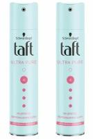 Taft Лак для волос Ultra Pure без силикона и отдушек, сверхсильная фиксация, 250 мл, 2 шт