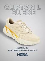 Кроссовки HOKA, полнота D, размер US8D/UK7.5/EU41 1/3/JPN26, желтый, белый