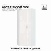 Шкаф угловой MOBI в спальню, в гостинную, в прихожую, в детскую, лиственница сибирская SZFN Black Red White