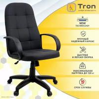 Кресло компьютерное офисное Tron V1 экокожа черная Prestige/ Standart-1021, черный