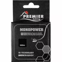 Леска Preмier Fishing MONOPOWER UNIVERSAL, диаметр 0.12 мм, тест 1.7 кг, 100 м, прозрачная