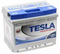 Аккумулятор автомобильный Tesla Premium Energy 60 А/ч 620 А прям. пол. Росс. авто (242x175x190)