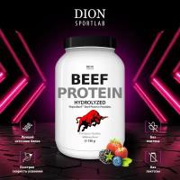 Профессиональный Гидролизованный Пептидный Beef Protein Dion Sportlab, Говяжий Протеин. Вкус: лесные ягоды. Порошок 750г, Латвия