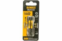 Биты ударные IMPACT Torsion Ph2, 50мм, 2шт. Dewalt DT70532T 15568464