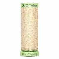 02 Нить Top Stitch для отстрочки, 30м, 100% п/э Gutermann 744506 (414 св.кремово-бежевый), 5 шт